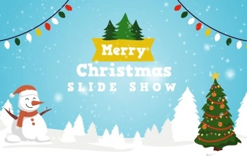 Merry Christmas Ice Theme Slideshow After Effects Template