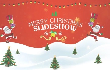 Merry Christmas Wishes Slideshow After Effects Template