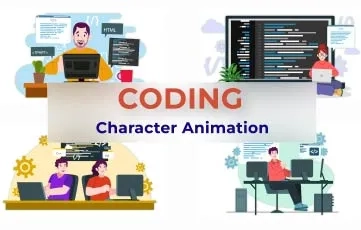 Coding Character Animation Scene Pack After Effects Template