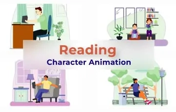 Reading Character Animation Scene After Effects Template