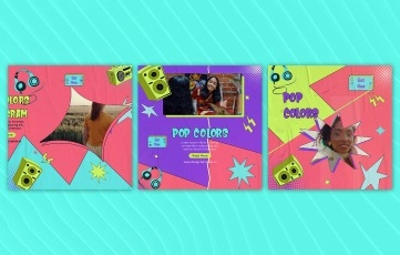 Pop Color Instagram Post 02 After Effects Template