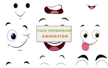 Cartoon Face Emotions Animation Scene Pack After Effects Template