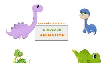 Dinosaur Animation Scene Pack After Effects Template
