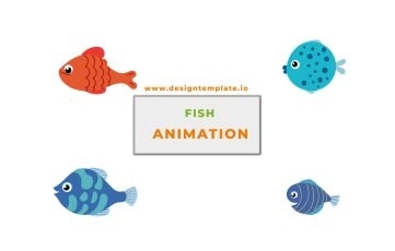 Fish Animation Scene Pack After Effects Template