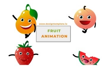 Fruit Animation Scene Pack After Effects Template