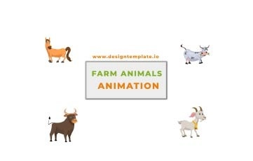 Farm Animals Animation Scene Pack After Effects Template