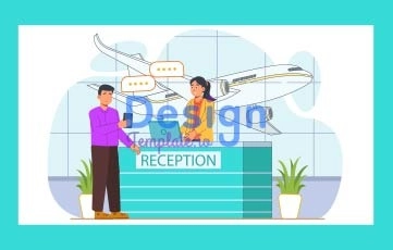 Travel Booking Composition Animation Scene