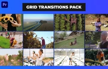 Grid Transitions Pack Premiere Pro Template