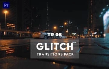 Funky Style Glitch Transitions Pack Premiere Pro Template