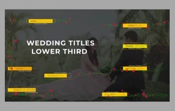 Wedding Titles Lower Third After Effects Template