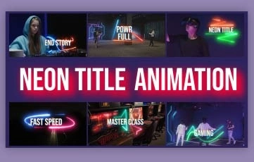 Neon Text Animation After Effects Template