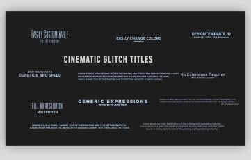 Cinematic Glitch Titles After Effects Template