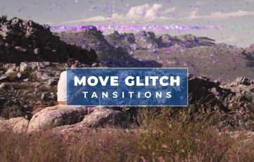 Move Glitch Transitions Pack After Effects Template