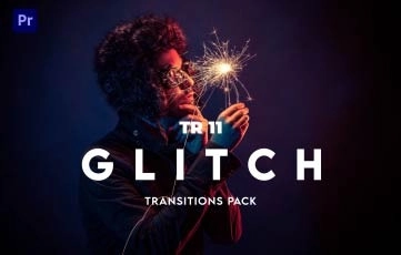 Funky Glitch Transitions Pack Premiere Pro Template
