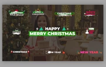 New Year Snow Titles After Effects Template