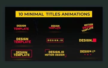 Minimal Titles Animations After Effects Template