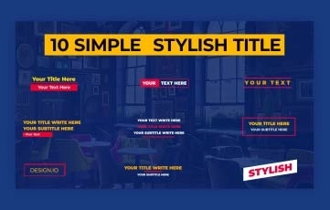 Simple Stylish Title After Effects Template
