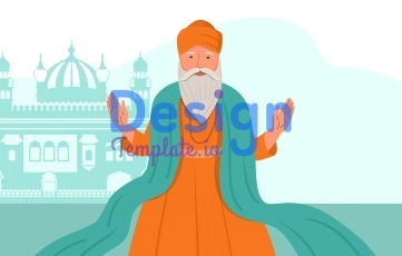 Guru Nanak Jayanti Animation Scene