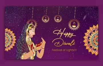 Diwali Slideshow Greetings After Effects Template