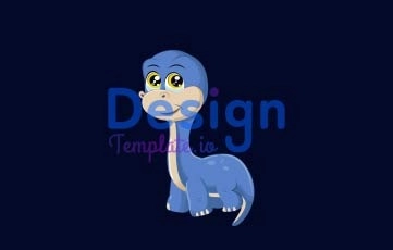 Cartoon Character Of Dinosaur 2D Animation Scene