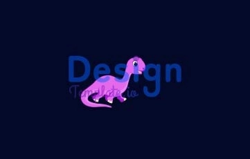 2D Dinosaur Cartoon Animation Scene