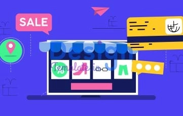 Online Shopping Animation Scene