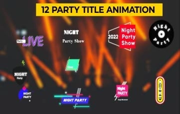 Party Title Animation After Effects Template
