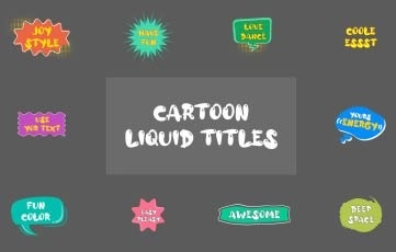 Cartoon Liquid Titles After Effects Template