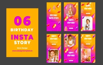 Birthday Instagram Story After Effects Template